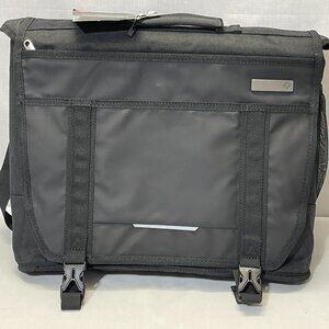 [New] Samsonite Briefcase Black Soft Canvas Messenger Bag Laptop Carrying Case